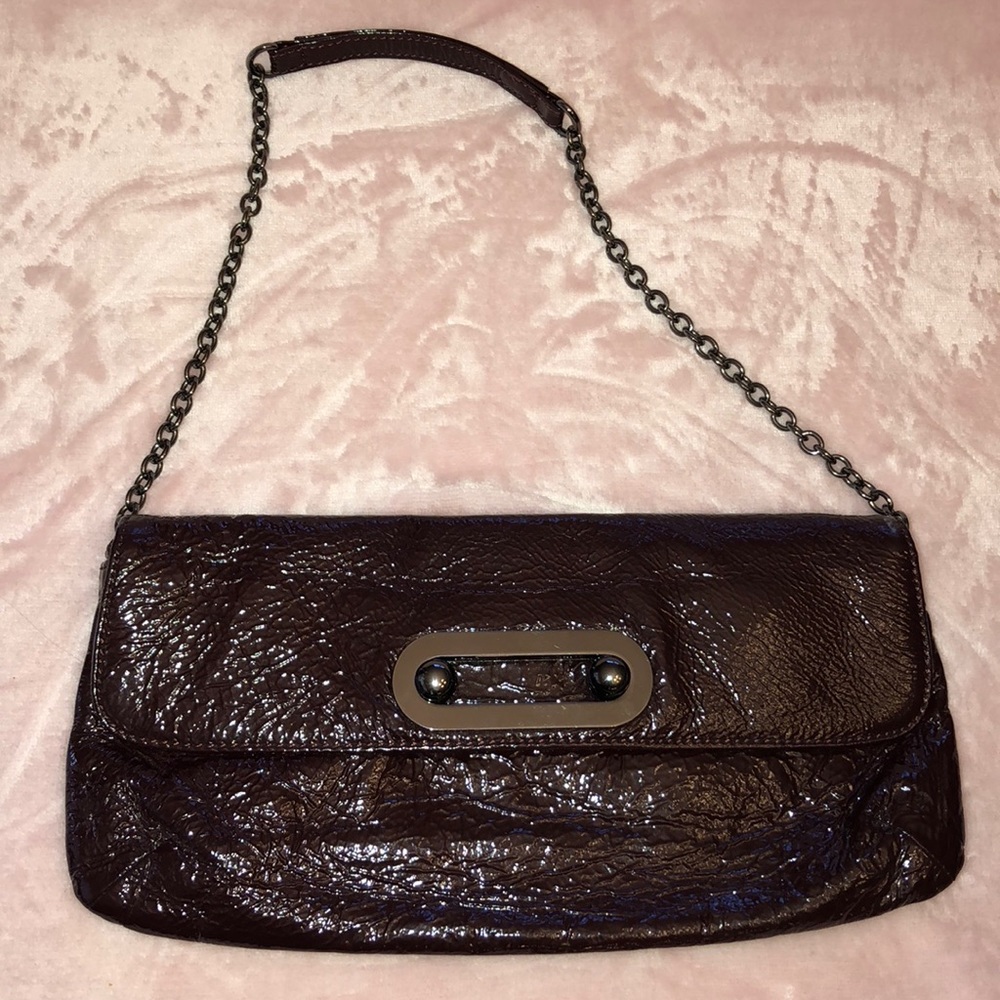 Mahogany Hobo Clutch/ Shoulderbag